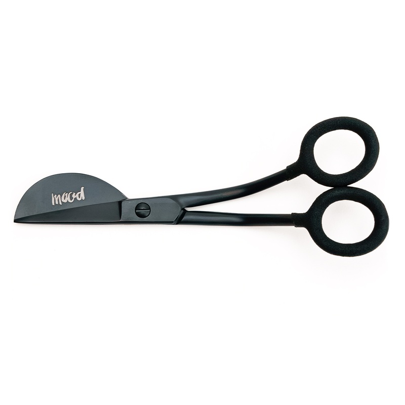 Mood Matte Black Duckbill Applique Scissors with Matte Rubber Grips – 6″
