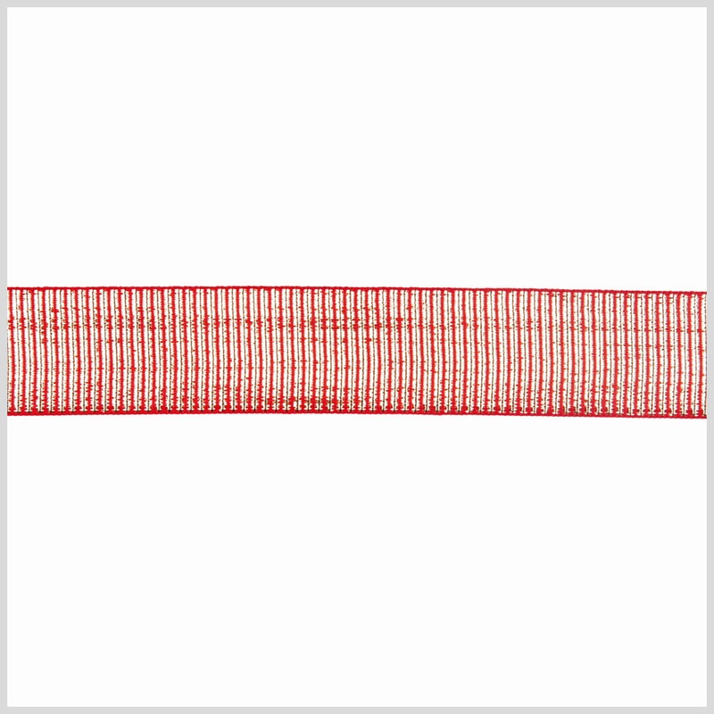 Red Gold Double Face Metallic Satin Ribbon