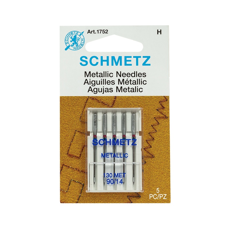 Schmetz Metallic Machine Needles – 90/14 – 5 ct