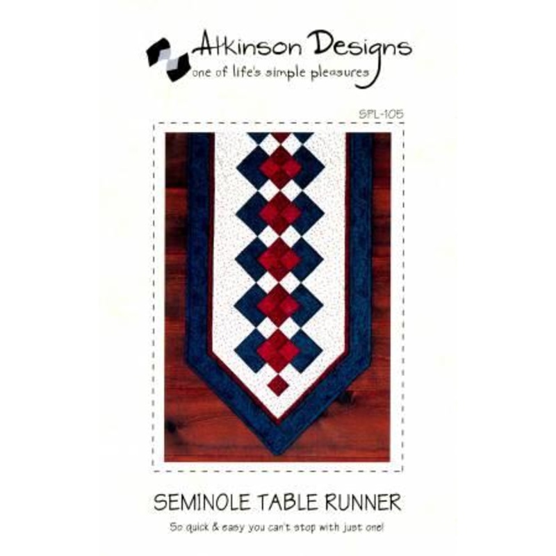 Seminole Table Runner – 18″ x 54″ by Atkinson Designs