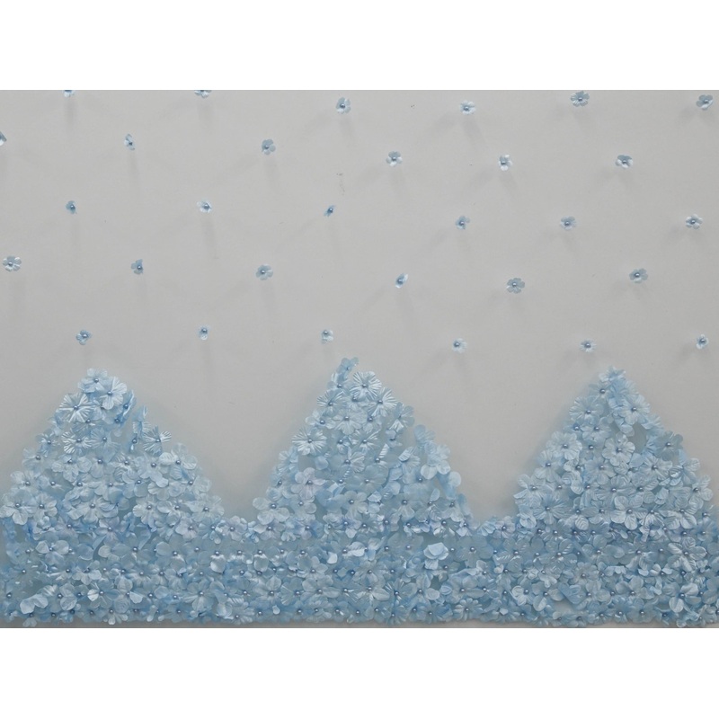 150cm 3D Flower Pearl Tulle BF636-3 BF636-3