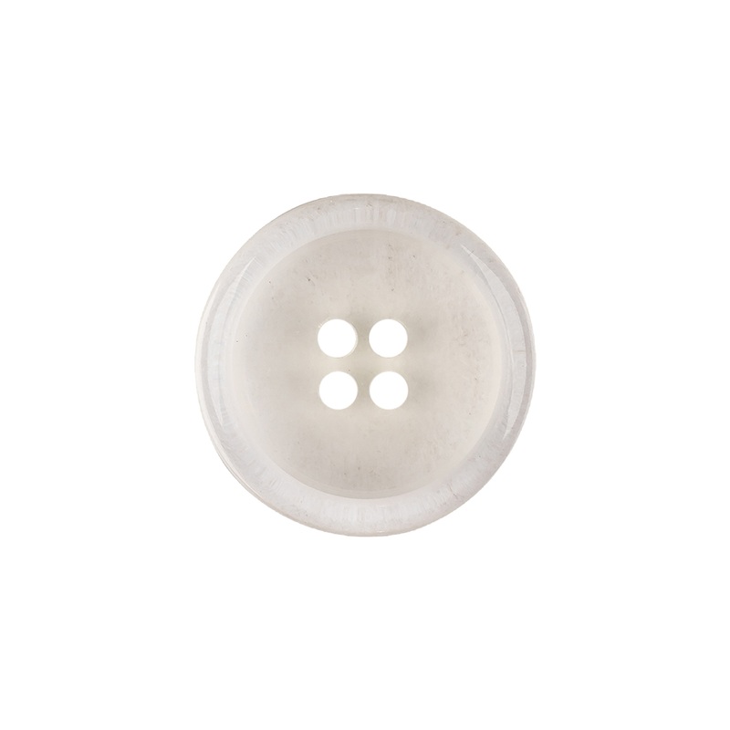 Italian Slightly Tinted Transparent 4-Hole Plastic Button – 32L/20mm