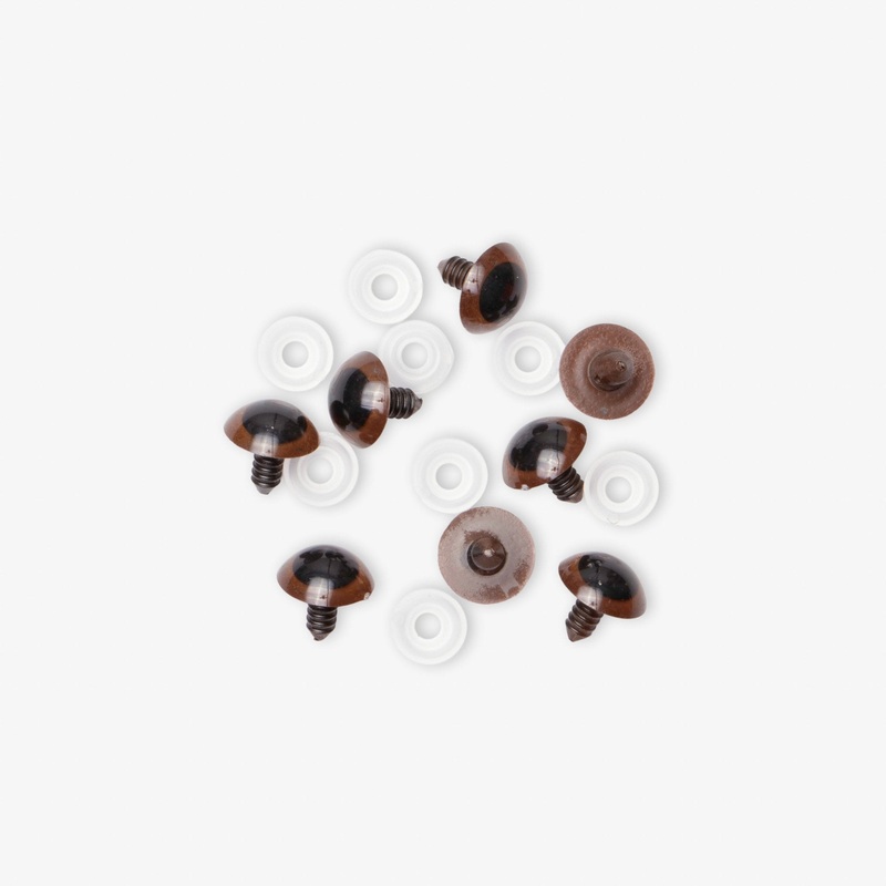 Teddy Eyes Brown 18mm (4 Pairs)