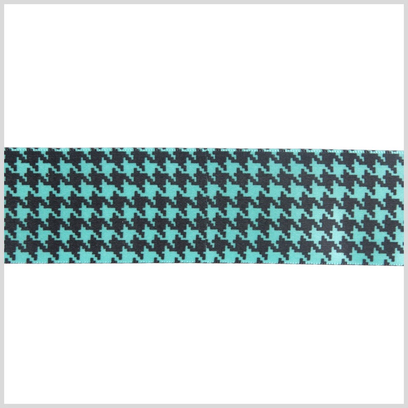 1.5″ Exotic Aqua Printed Satin Ribbon