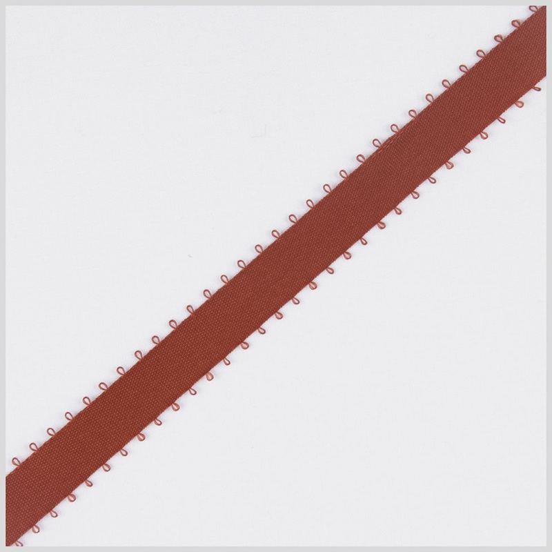 3/8″ Rust Double Face Feather Edge Satin Ribbon