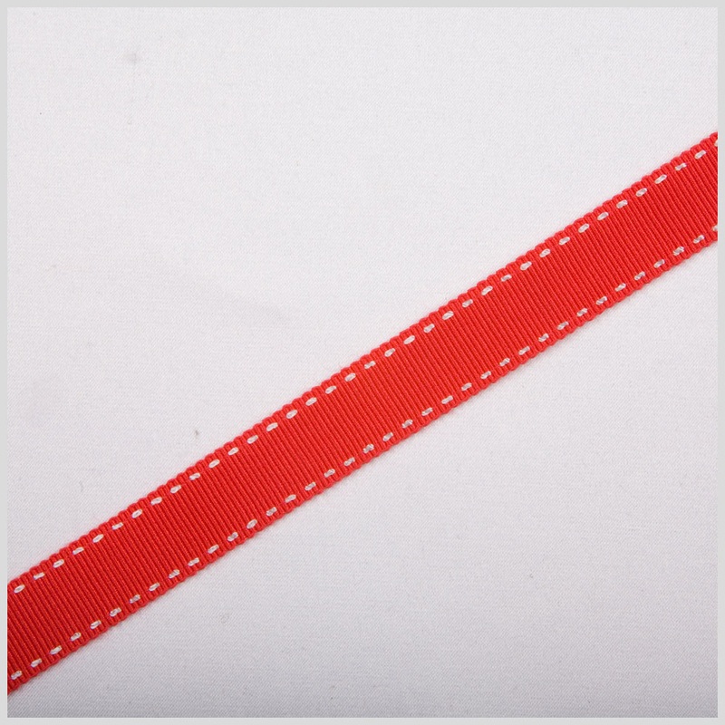 5/8″ Red Stitched Grosgrain Ribbon