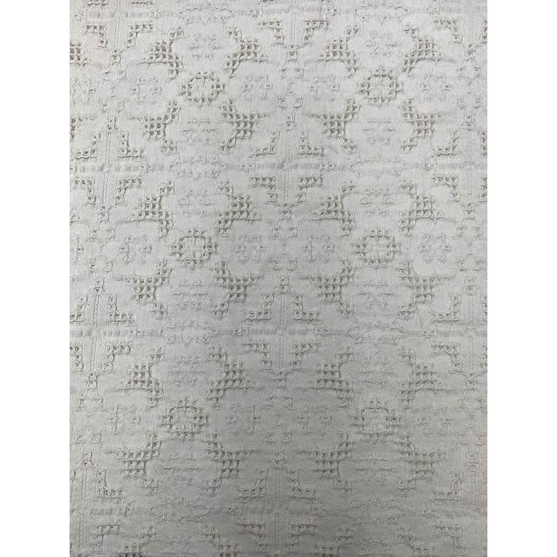Art Deco Pattern Woven Cotton Jacquard – Cream Fabric by the Yard