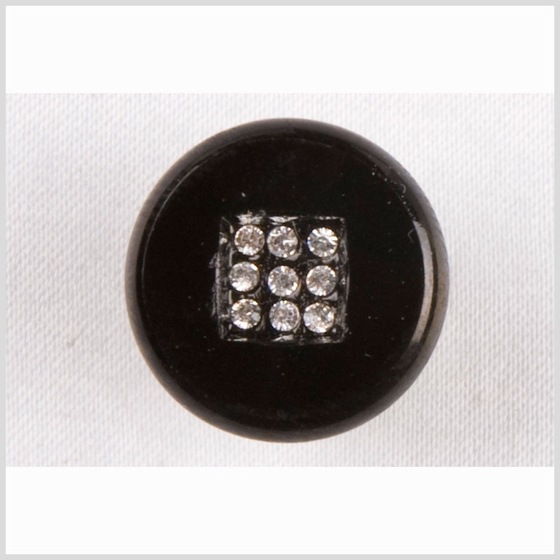 Black/Crystal Crystal Button – 28L/18mm