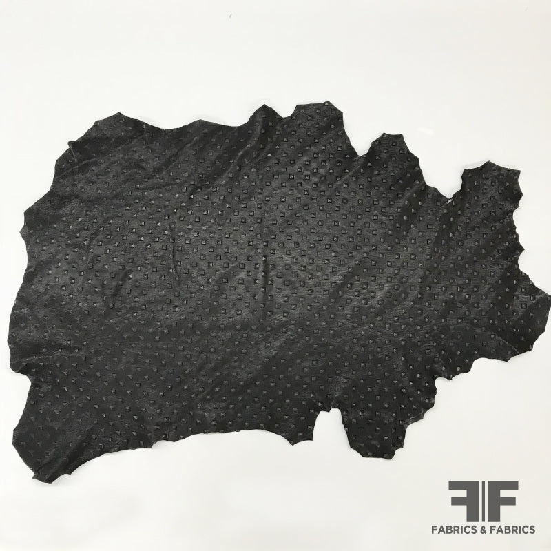 Leather Skin with Embossed Studs – Black Leather Skin