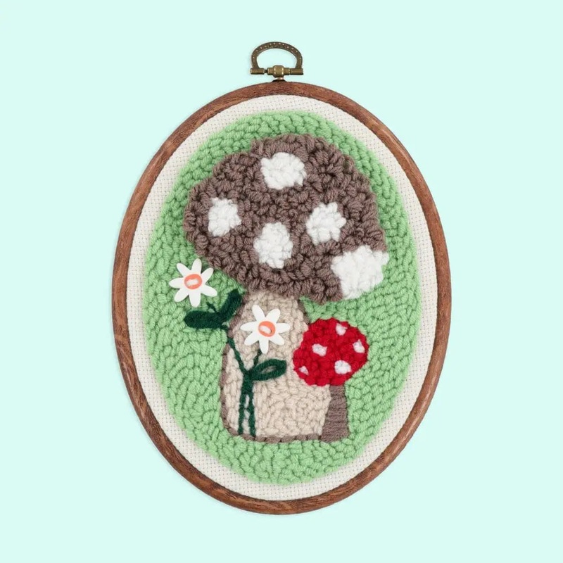 Mushroom Meadows Punch Needle Kit