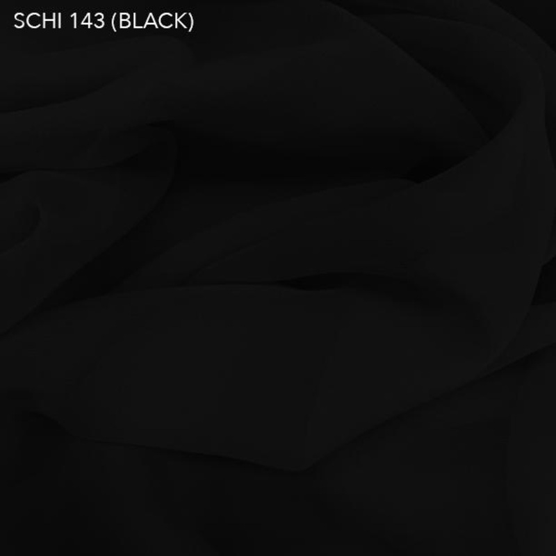Silk Chiffon – Black Fabric by the Yard