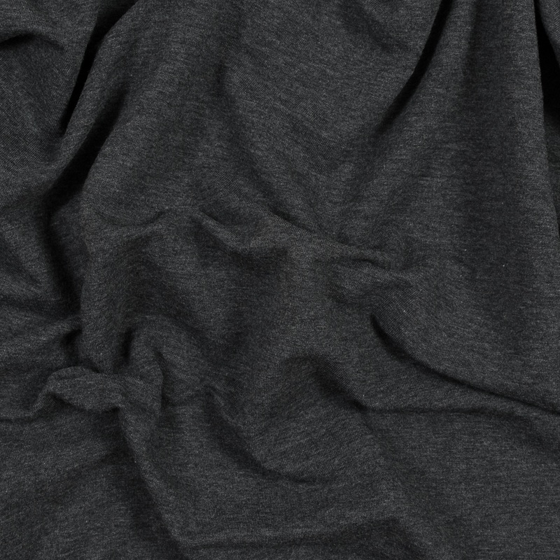 Bamboo Stretch French Terry – Charcoal – Emei Collection