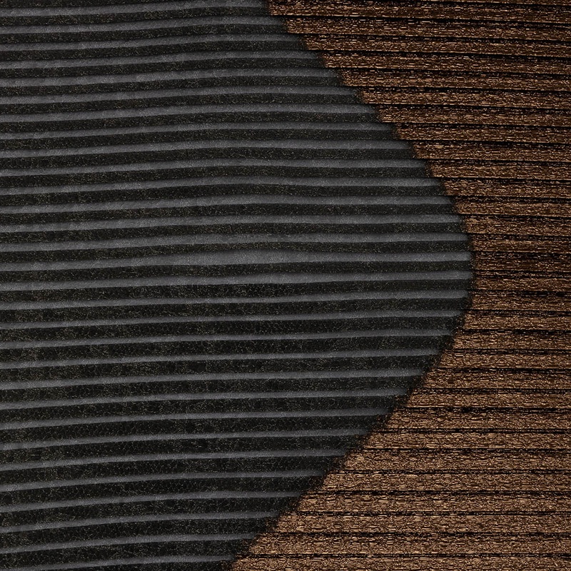 Metallic Medal Bronze and Gray Waves Pleated Luxury Burnout Brocade
