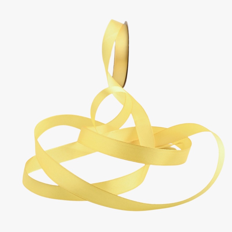 Satin Ribbon 15mm Yellow #270 Per Meter