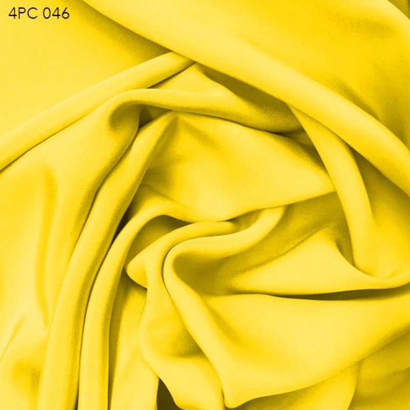 4 Ply Silk Crepe – Blazing Yellow Fabric by the Yard