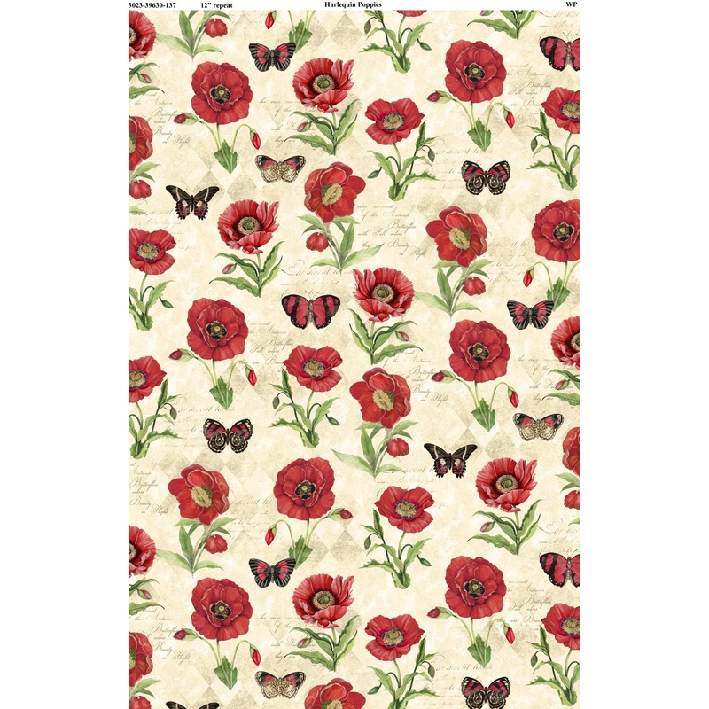 Harlequin Poppies Tan