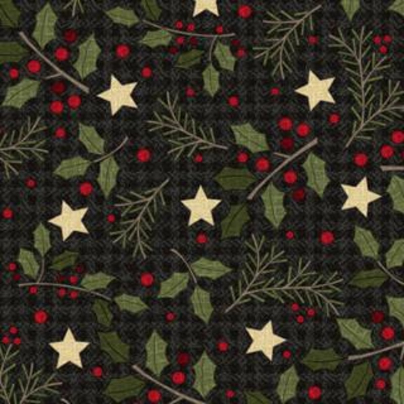 Holly Jolly Flannel  –  Holly – Black – MASF10894-J