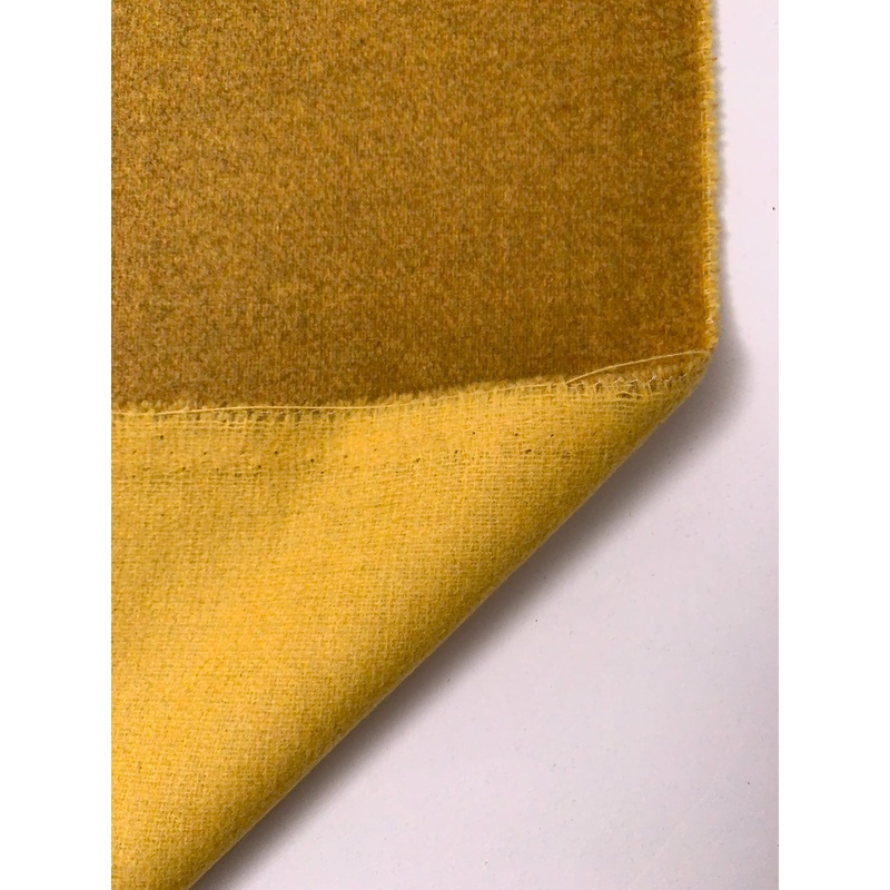 Italian Double Faced Wool Blend Jacket Weight Coating – Mustard Yellow Fabric by the Yard