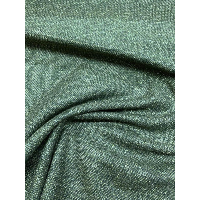 Italian Heathered Wool Tweed – Forest Green Fabric by the Yard