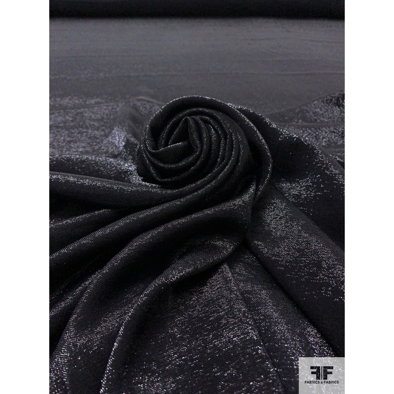 Italian Stretch Lam – Black Fabric by the Yard