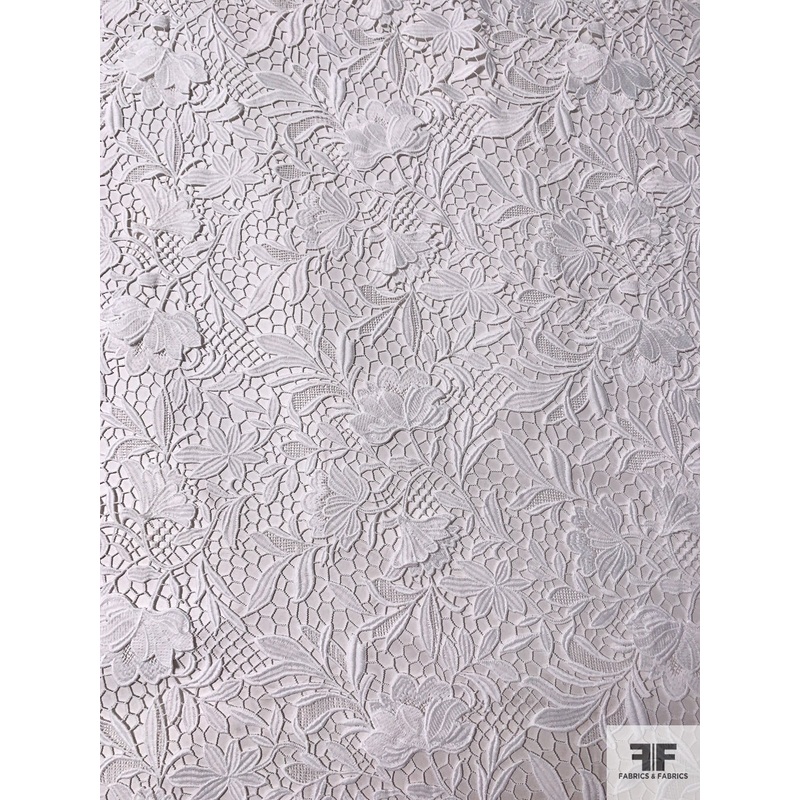 Pamella Roland Floral Guipure Lace – Off-White Fabric by the Yard