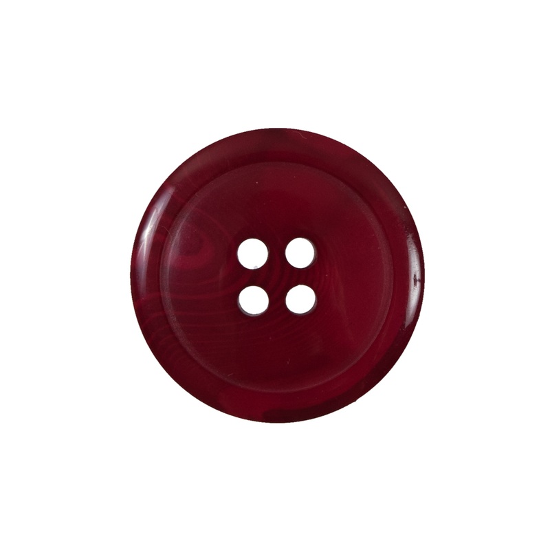 Red Translucent Four-Hole Button – 36L/23mm