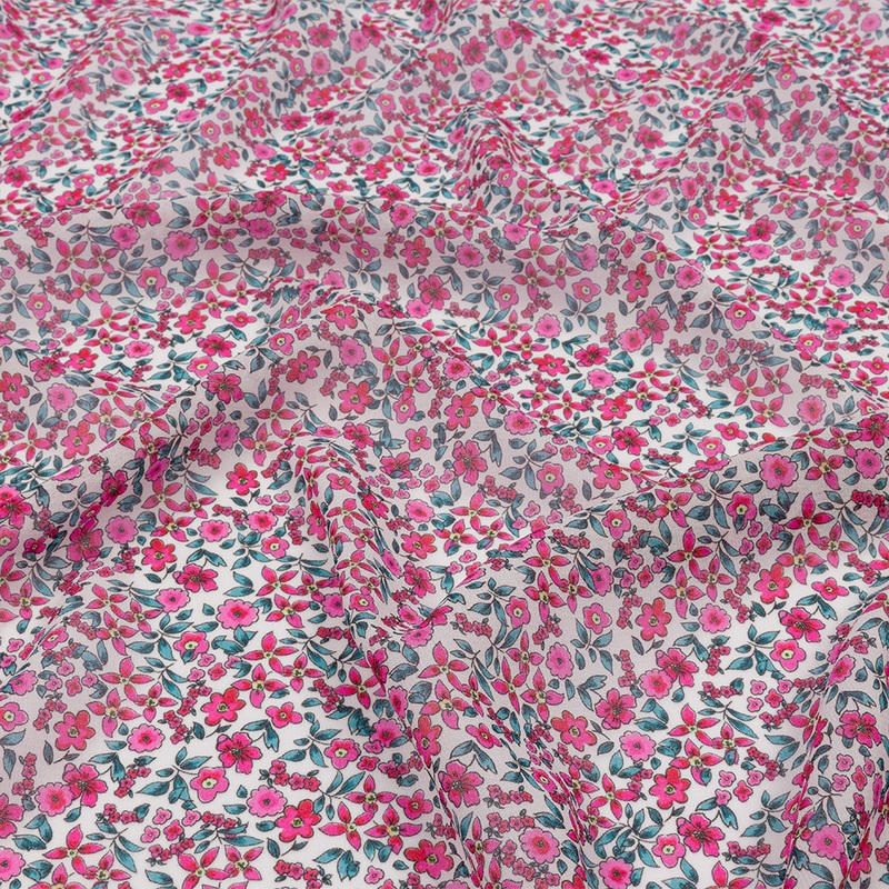 Viscose Georgette – Pink Floral – Botanical Stroll Print – Mood Exclusive Secret Garden Collection