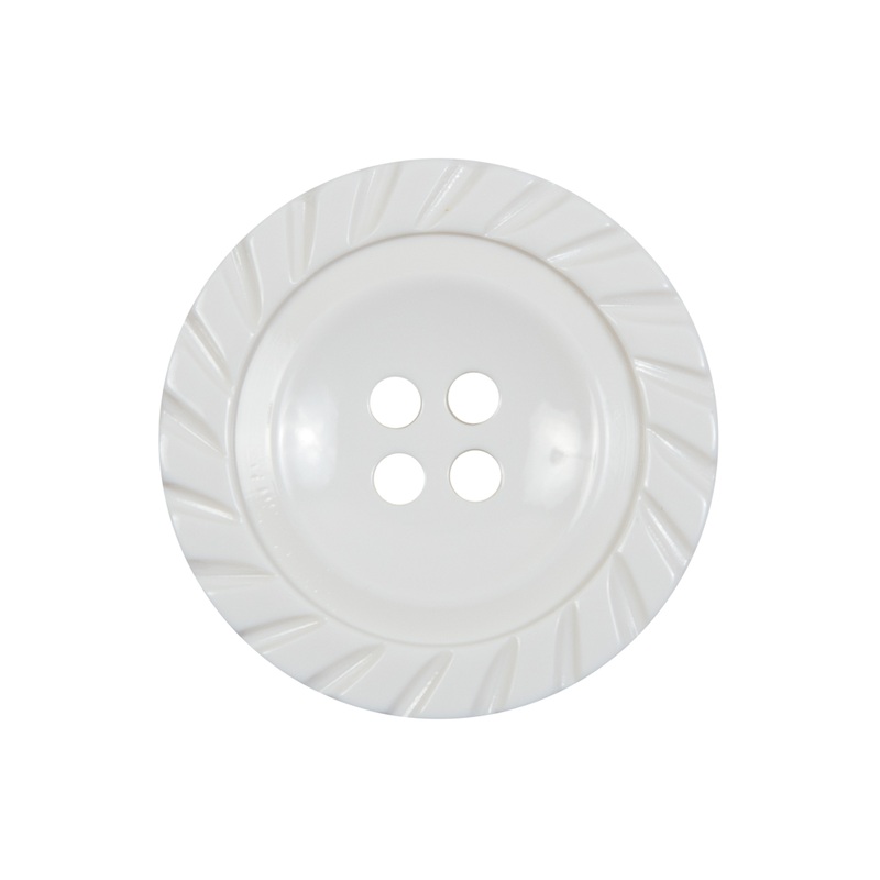White Plastic 4-Hole Button – 40L/25.5mm