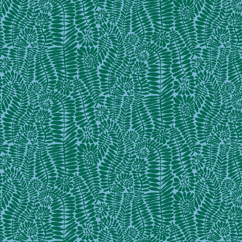 February 2025 / Small Fronds in Turquoise