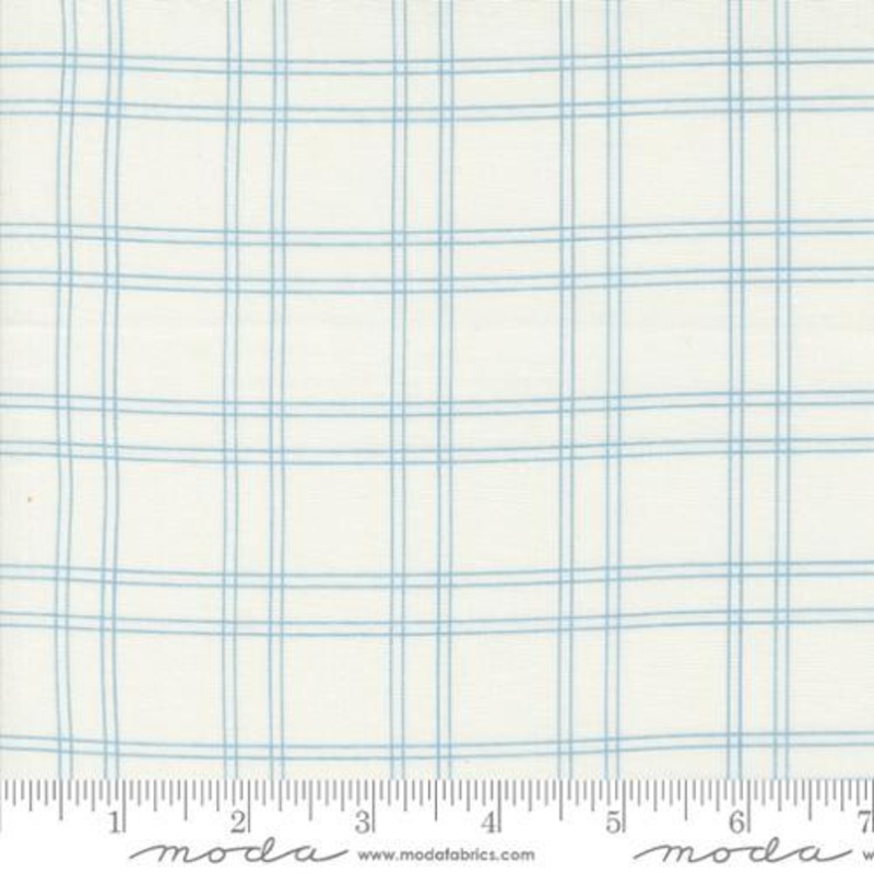 Shoreline – 55302-11  – Plaid Checks – Cream Light Blue