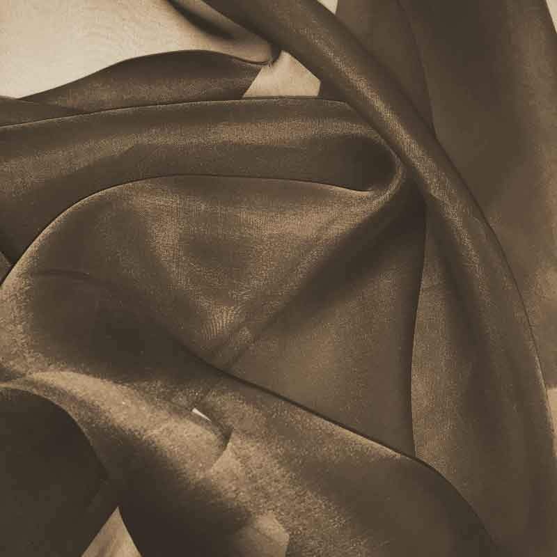 Silk Organza – Chocolate Powder Fabric by the Yard