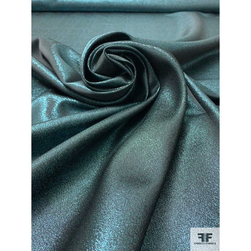 Sparkly Solid Lam – Glam Green / Black Fabric by the Yard