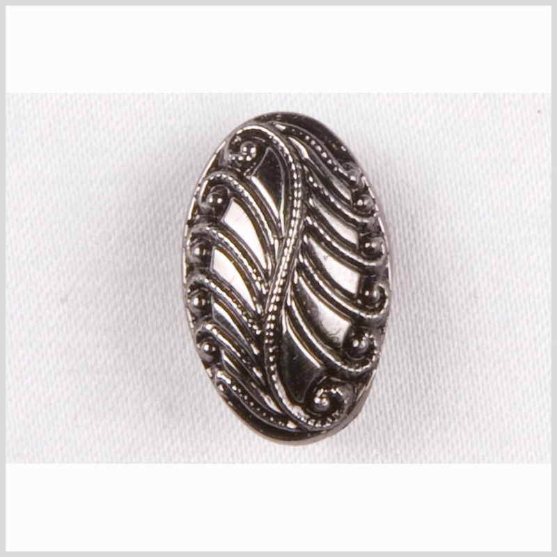 Black/Platinum Glass Button – 44L/28mm
