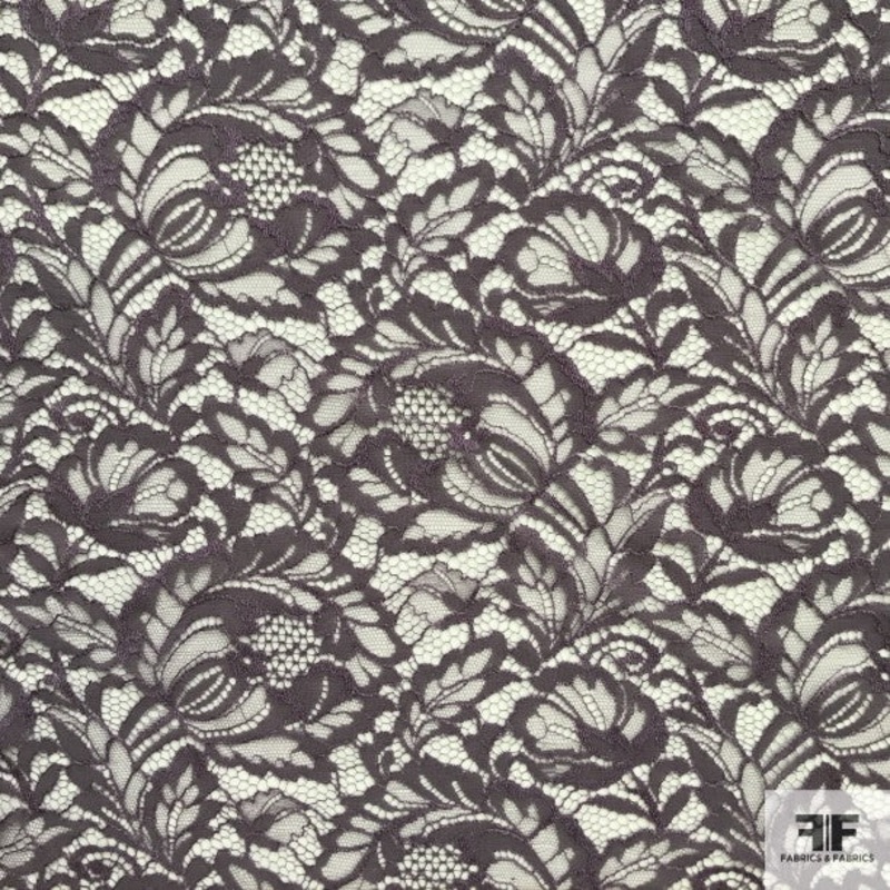 Double Scalloped Leavers Lace – Lavender Fabric by the Yard