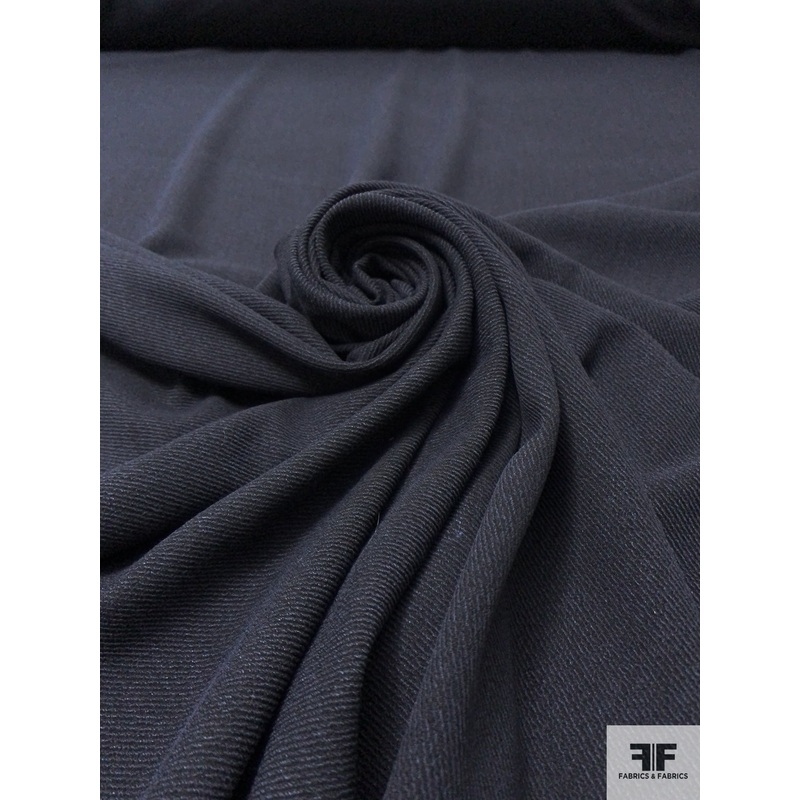 Gabardine Weave Suiting – Navy / Black Fabric by the Yard