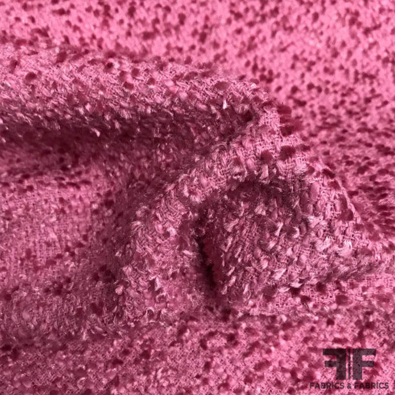 Textured Italian Wool Suiting – Pink Fabric by the Yard