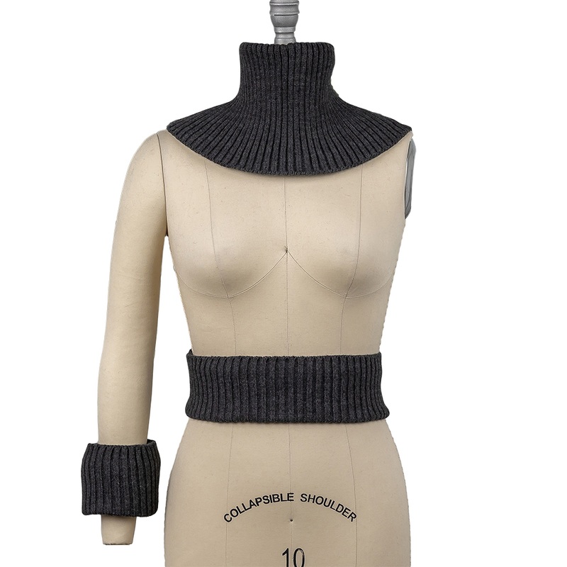 Alta Raven Chunky 2×2 Rib Knit Sweater Trim Bundle – 3pc
