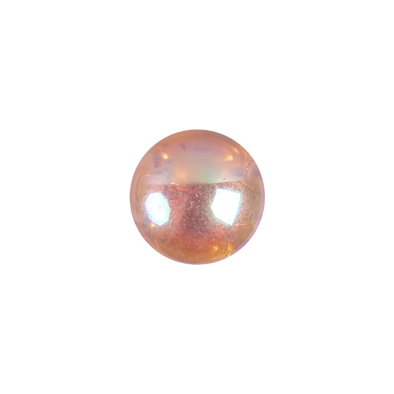 European AB Pink Self Back Glass Button – 20L/12.5mm