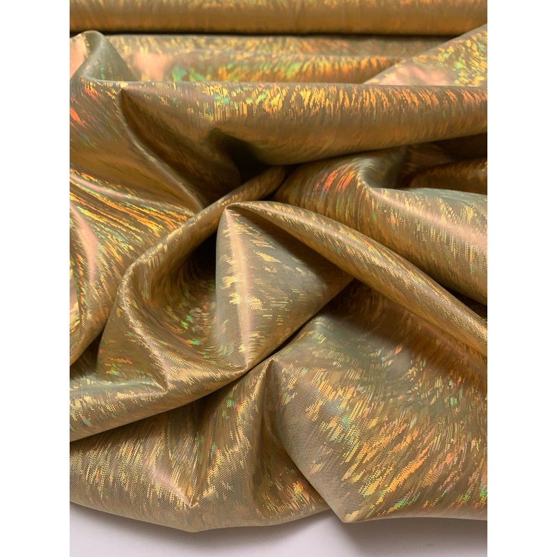 Holographic Lam – Gold Fabric by the Yard