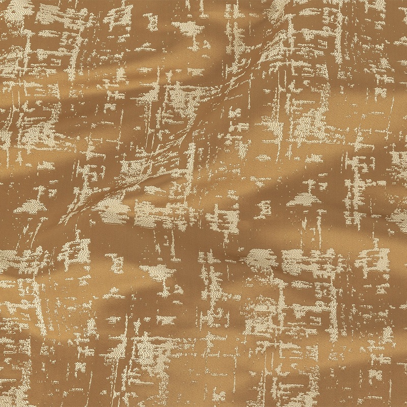 Satin-Faced Drapery Jacquard – Toffee Abstract – British Imported