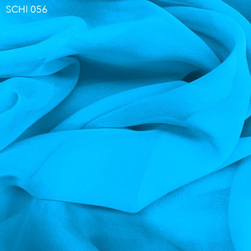 Silk Chiffon – Electric Blue Fabric by the Yard