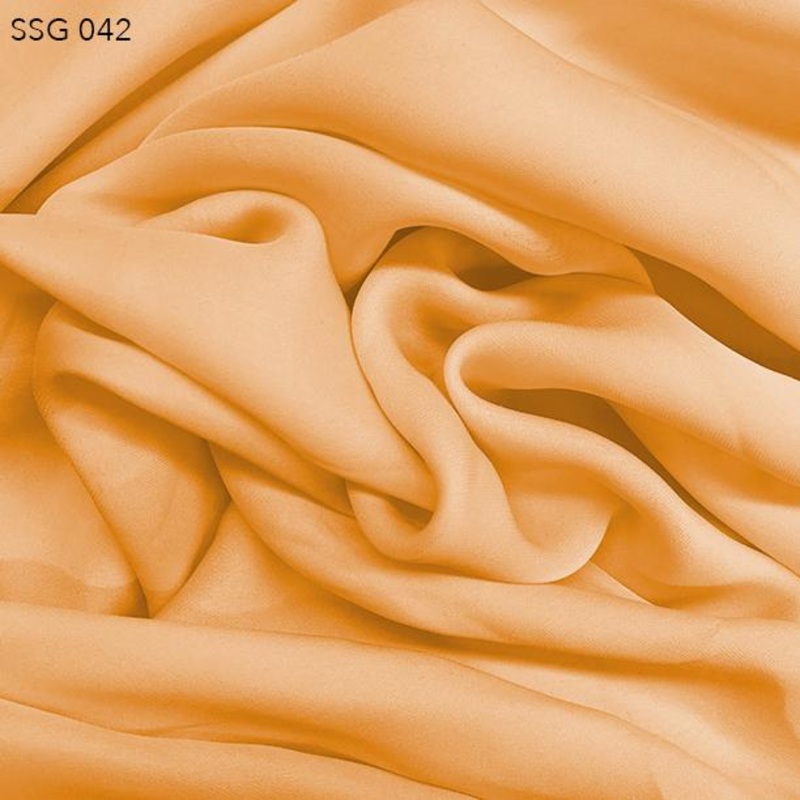 Silk Georgette – Tangerine Fabric by the Yard