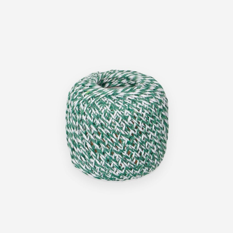 Bakers Twine / Macrame String 1mm Green/White TO BE DISC Green/White