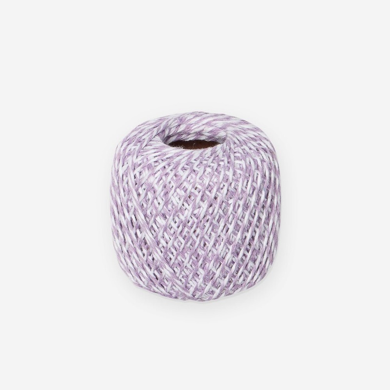 Bakers Twine / Macrame String 1mm Purple/White TO BE DISC Purple/White