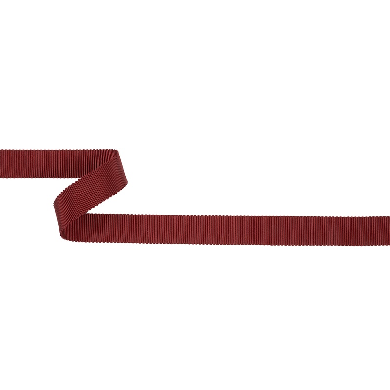 Burgundy Recycled Polyester Petersham Grosgrain Ribbon – 15mm