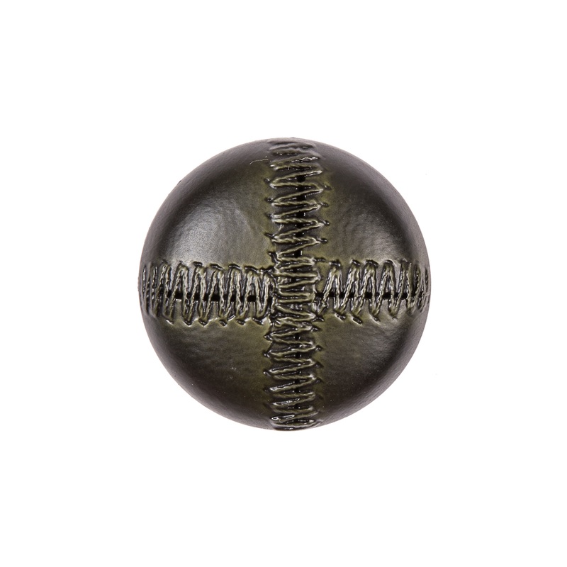 Italian Dark Green Top-Stitched Plastic Shank Back Button – 36L/23mm