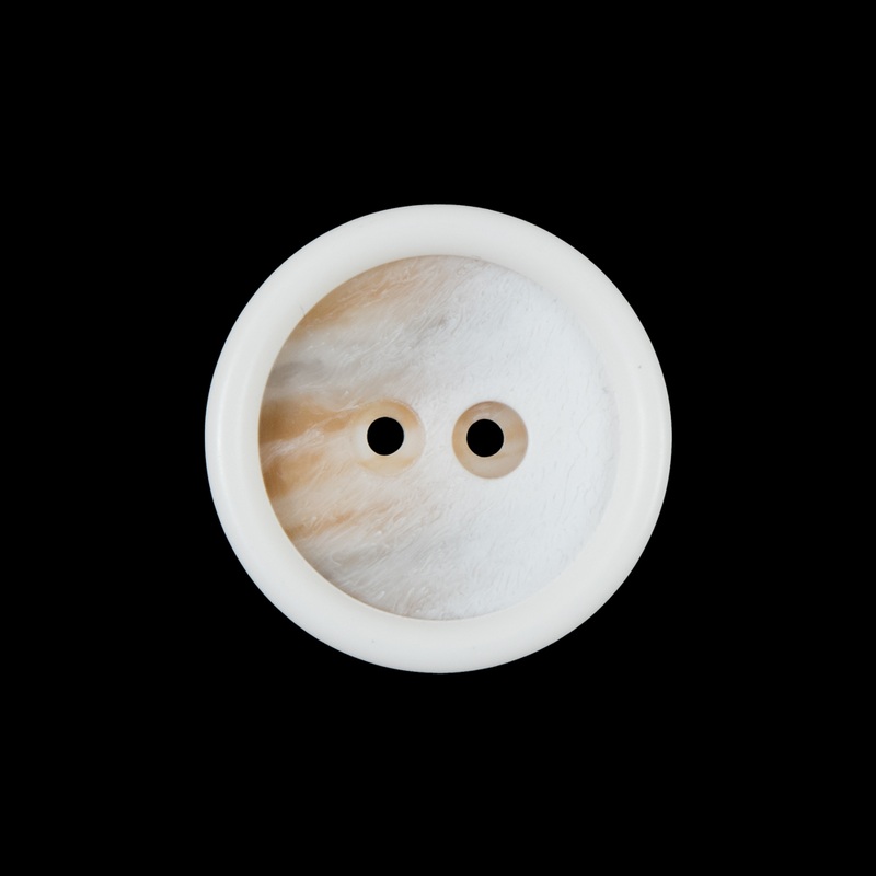 Ivory 2-Hole Plastic Button – 36L/23mm
