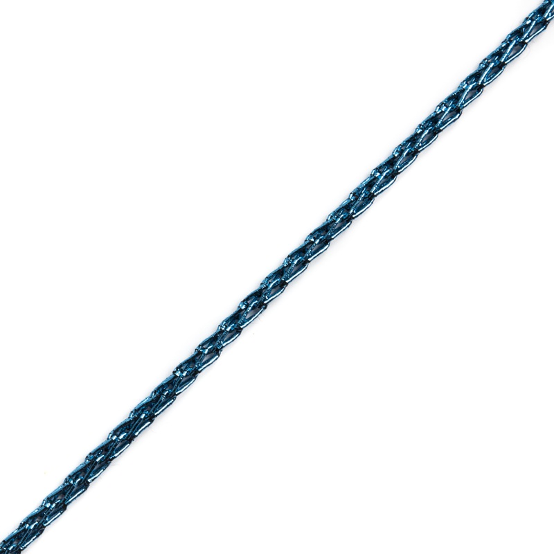 Italian Metallic Blue Crochet Chain – 0.125″