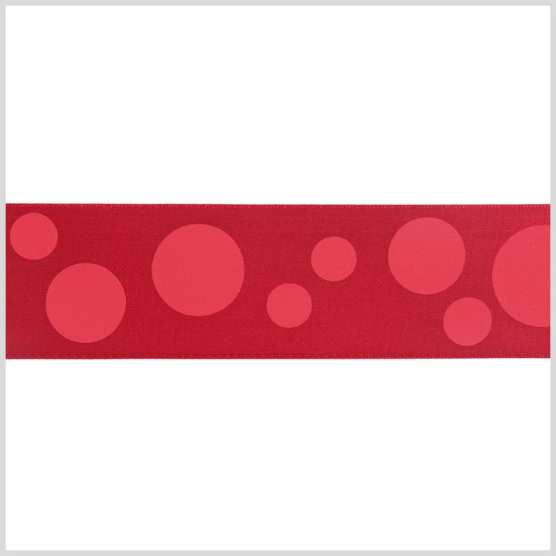 7/8″ Red Polka Dot Satin Ribbon