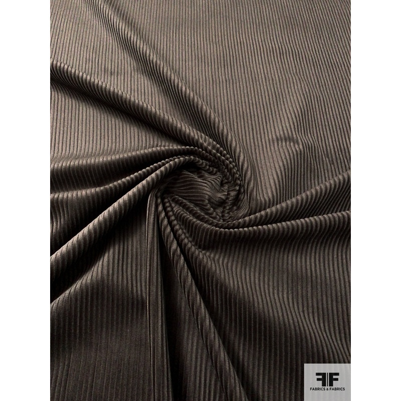 Italian Solid Wide Wale Cotton Corduroy – Dark Brown Fabric by the Yard